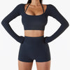 Seamless Ribbed Long Sleeve Crop Top image 4