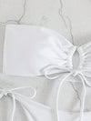 Drawstring Bandeau Bikini Set image 3