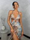 Soraya Coastal High Slit Dress image 3