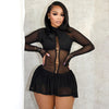 See Through Long Sleeve Dress image 3