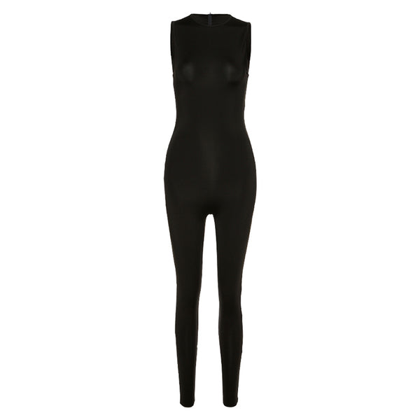  Solid Skinny Sleeveless Jumpsuit image 6