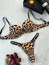 Cheeky Leopard Print Padded Bra Set image 5