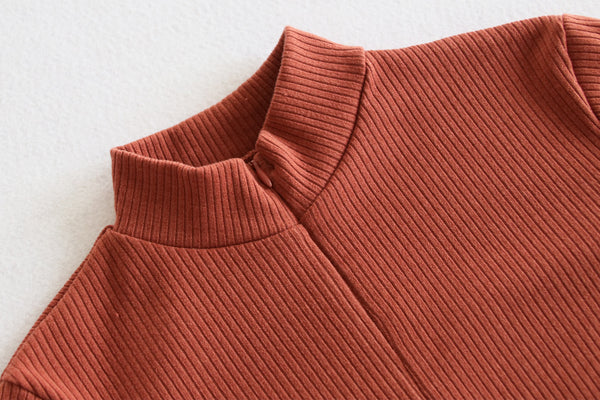 Long Sleeve Ribbed Zip Up Bodysuit image 8