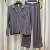 Satin Modal Long Sleeve Pajama Set image 4