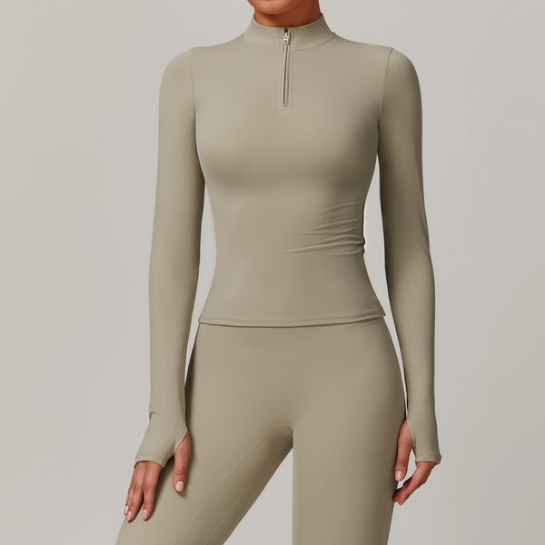 Quick-drying Long Sleeve Yoga Wear Outdoor Training Running T-shirt Sports Fitn image 0