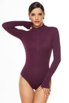Long Sleeve Ribbed Zip Up Bodysuit image 3