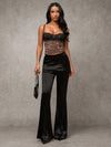Leopard Print Mesh Lace Top image 6