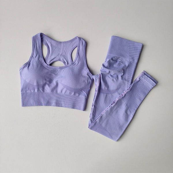 2PC Sports Bra and Leggings Yoga Set image 8
