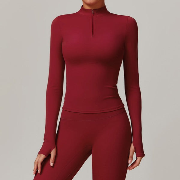 Quick-drying Long Sleeve Yoga Wear Outdoor Training Running T-shirt Sports Fitn image 2