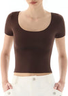Scoop Neck Short Sleeve T Shirt Slim Fit image 0