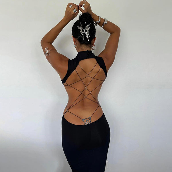 Strap Up Backless Dress image 3