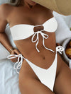 Drawstring Bandeau Bikini Set image 0