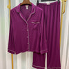Satin Modal Long Sleeve Pajama Set image 2