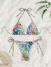 Tribal Animal Pattern Bikini With Triangle Strap image 1