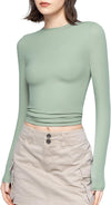 Long Sleeve T Shirts Crew Neck Slim Fit Top image 10