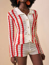  Festival Cardigan and High Waist Shorts Set image 5