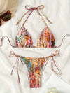 Tribal Animal Pattern Bikini With Triangle Strap image 6