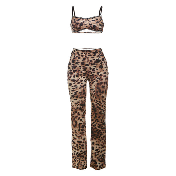 Leopard 2 Piece Pant Set image 3