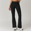  High Waist Yoga Micro Stretch Wide Leg Flare Pants with Bra image 1