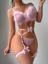 Rosemilk Drip Furry Bow Set image 4