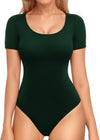 Double Lined Long Sleeve Thong Bodysuit Top image 10