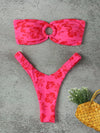 Floral Printed Bandeau Bikini Set, image 0
