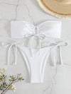 Drawstring Bandeau Bikini Set image 6