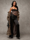 Leopard Print Mesh Lace Top image 4