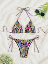 Tribal Animal Pattern Bikini With Triangle Strap image 5