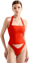 Double Lined Halter Going Out Tops Open Back Basic Cami Tank Tops image 4