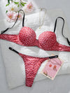 Cheeky Leopard Print Padded Bra Set image 0