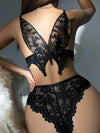 Butterfly Embroidery Floral Lace Bra & Panty Set image 4