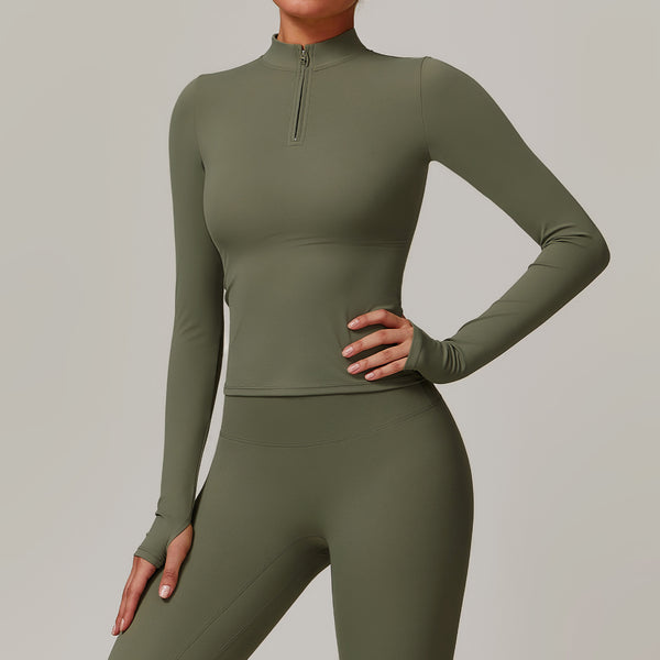 Quick-drying Long Sleeve Yoga Wear Outdoor Training Running T-shirt Sports Fitn image 3