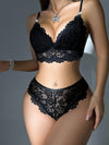 Butterfly Embroidery Floral Lace Bra & Panty Set image 5