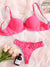 Contrast Lace Super Push Up Bra & Panty Lingerie Set image 0