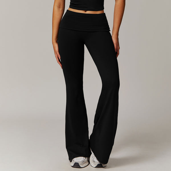 Pleated-Fold High Waist Flare Pants image 2