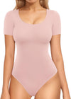 Double Lined Long Sleeve Thong Bodysuit Top image 21