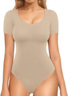 Double Lined Long Sleeve Thong Bodysuit Top image 7