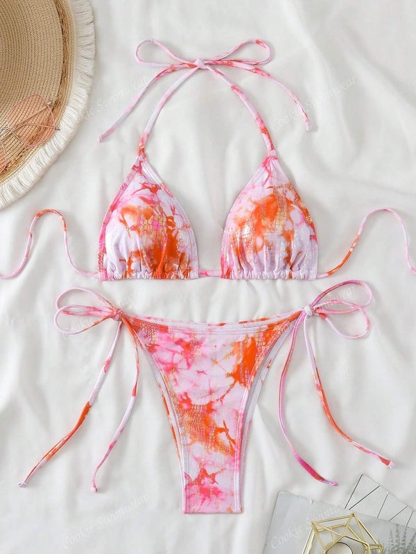 Tribal Animal Pattern Bikini With Triangle Strap image 8