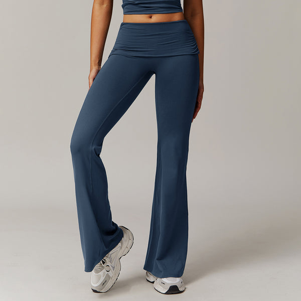 Pleated-Fold High Waist Flare Pants image 3
