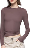 Long Sleeve T Shirts Crew Neck Slim Fit Top image 4