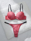 Cheeky Leopard Print Padded Bra Set image 6