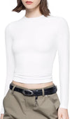 Long Sleeve T Shirts Crew Neck Slim Fit Top image 3