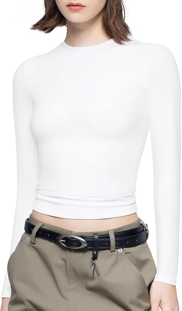 Long Sleeve T Shirts Crew Neck Slim Fit Top image 3